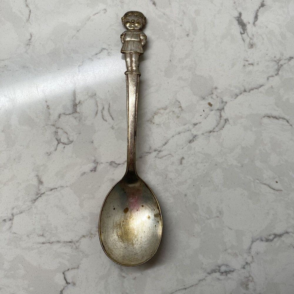 Vintage International Silver Plate Campbells Soup Kids Girl In Dress Spoon VTG
